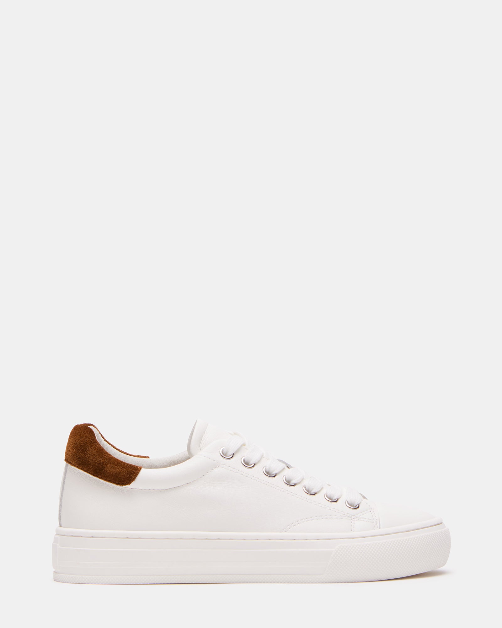 CAPTIVATE White/Camel Low-Top Lace-Up Sneaker | Women's Sneakers ...