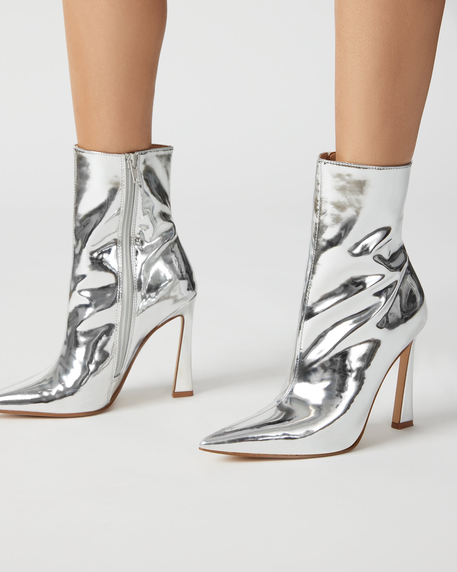 DILARA Silver Pointed Toe Bootie | Women's Booties – Steve Madden