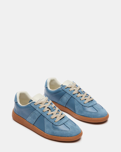 DIXIN Blue Leather Low-Top Panel Sneaker | Women's Sneakers – Steve Madden