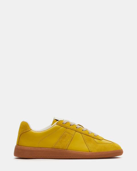 DIXIN Yellow Leather Low-Top Panel Sneaker | Women's Sneakers – Steve ...