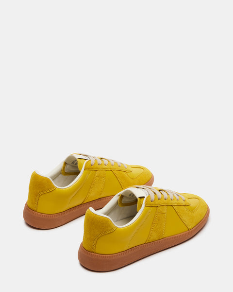 DIXIN Yellow Leather Low-Top Panel Sneaker | Women's Sneakers – Steve ...