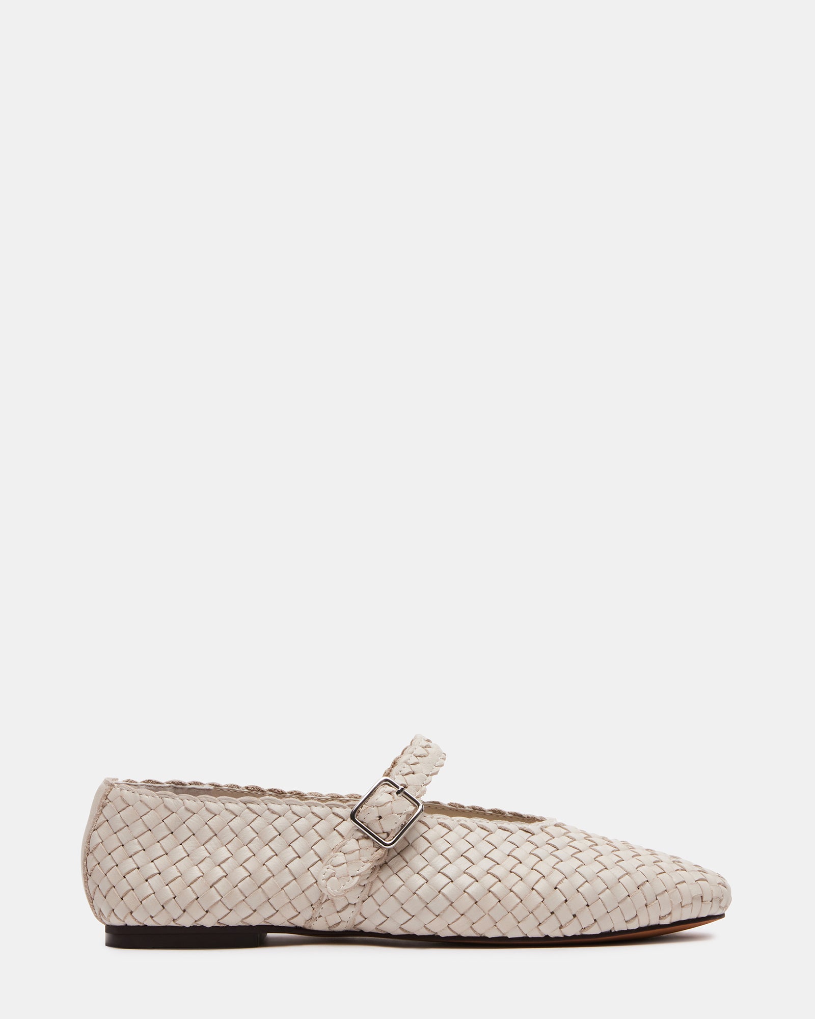 DREAMING Woven Cream Leather Mary Jane | Women's Flats – Steve Madden