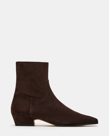 DUSTY CHOCOLATE BROWN SUEDE