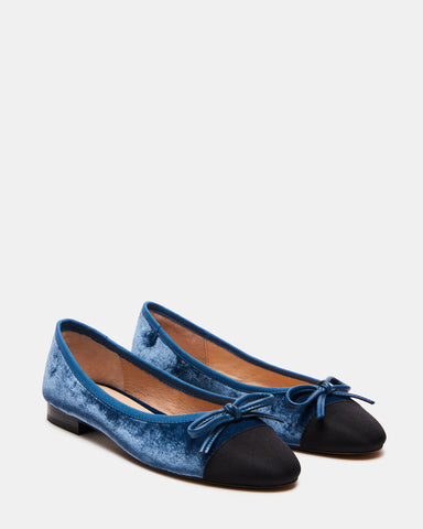 The Heron, Royal Blue Velvet, Women's Flats