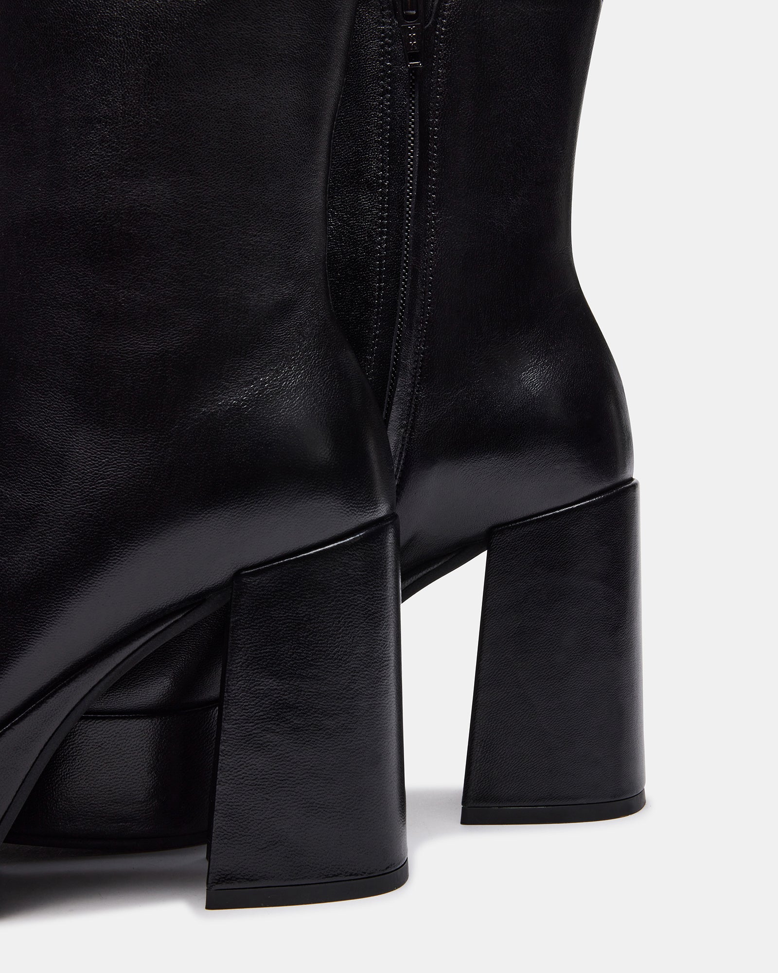 FIA Black Leather Ankle Bootie | Women's Booties – Steve Madden