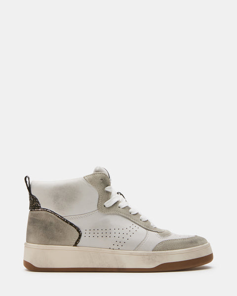 FINNIAN White Leather High Top Lace Up Sneaker | Women's Sneakers ...
