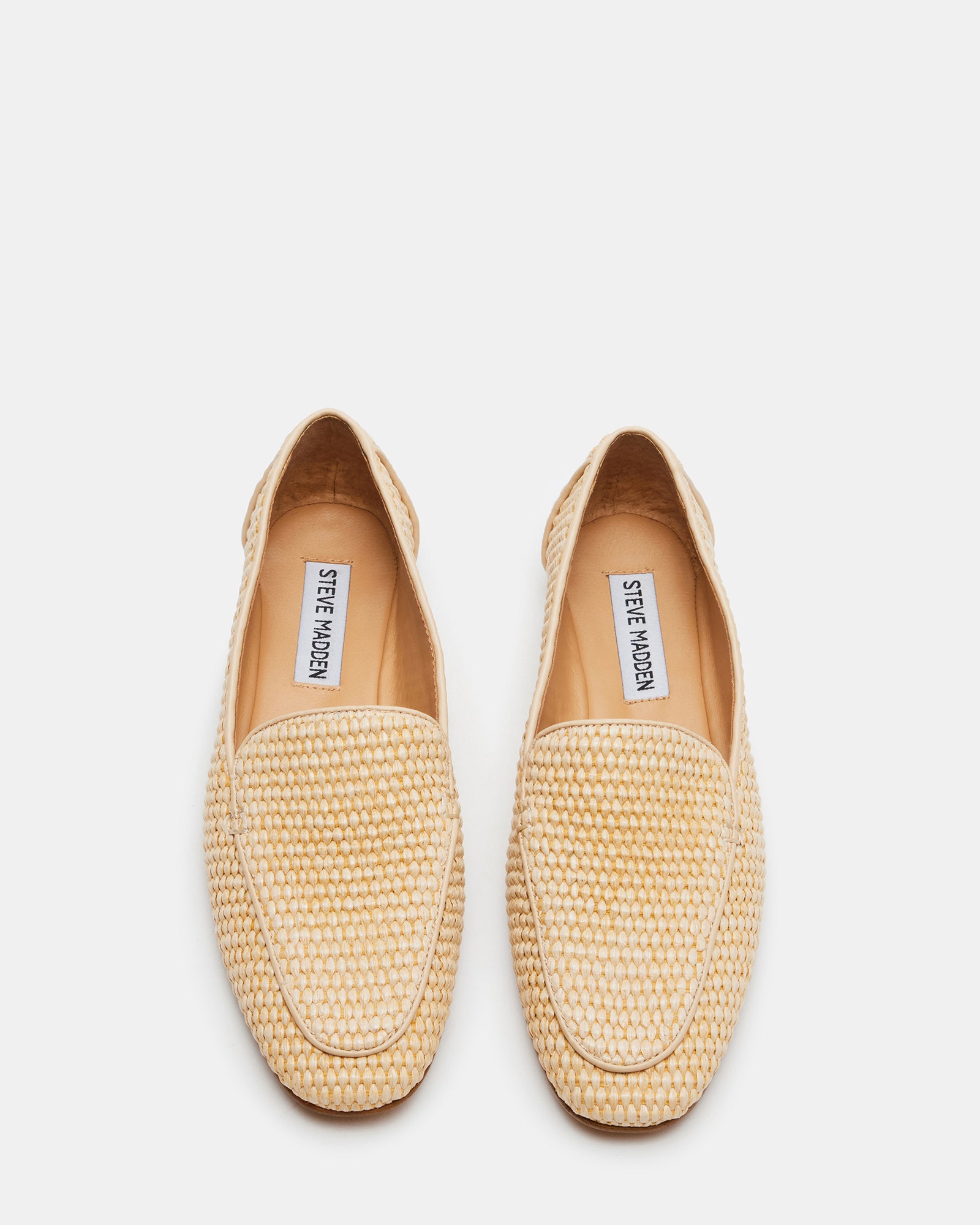 FITZ Black Leather Slip on Raffia | Women's Flats – Steve Madden