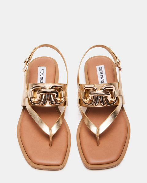 GENIE GOLD Thong Sandal | Women's Sandals – Steve Madden