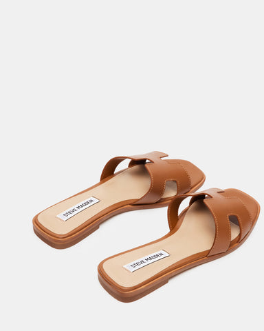 Steve madden halley on sale cognac leather sandals