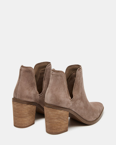 HAVANNAH Taupe Suede Ankle Bootie Steve Madden