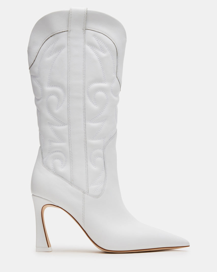 HOLSTER White Leather Pointed Toe Western Boot | Women's Boots – Steve ...