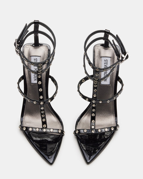 INA Black Multi Rhinestones Strappy Heel | Women's Heels – Steve Madden