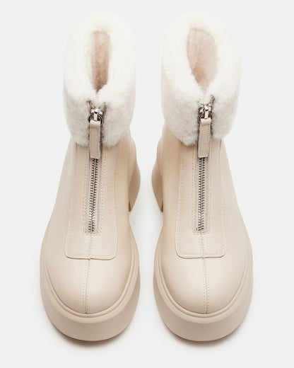 JONES FAUX FUR BONE LEATHER