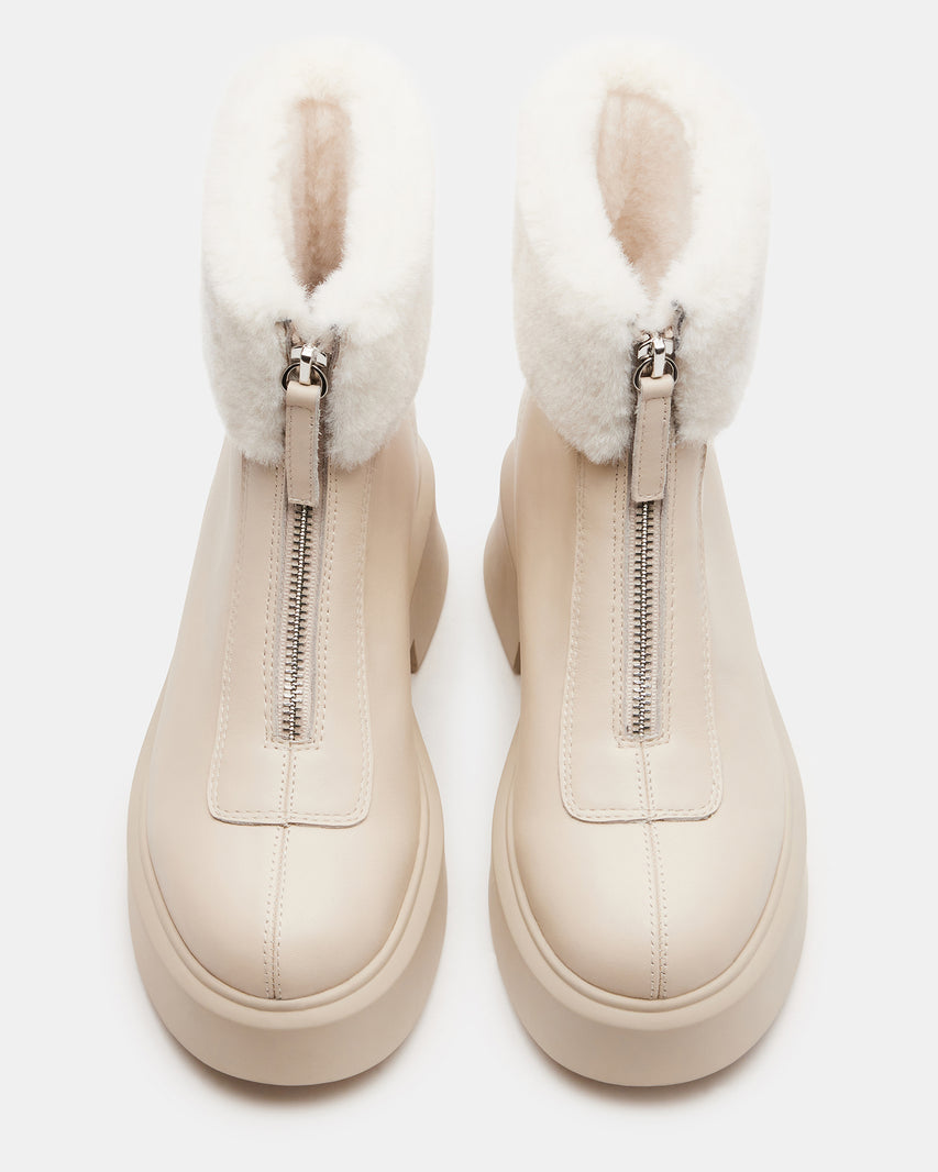 JONES FAUX FUR BONE LEATHER