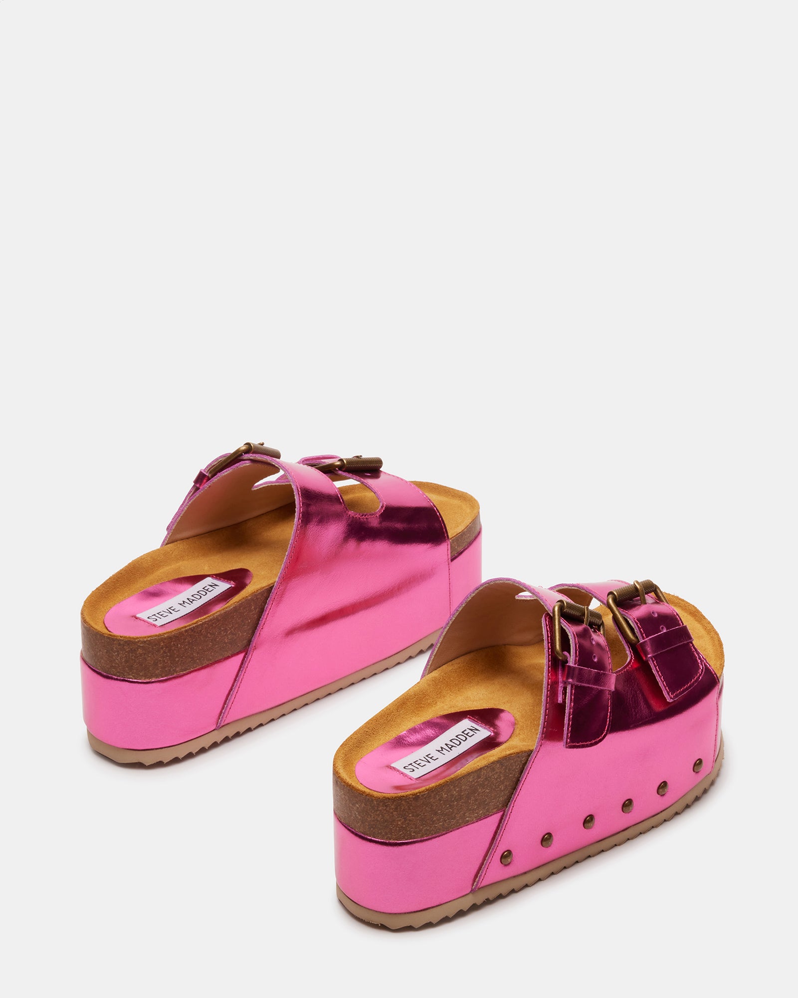 KALI Pink Metallic Platform Slide Sandal | Women's Sandals – Steve Madden