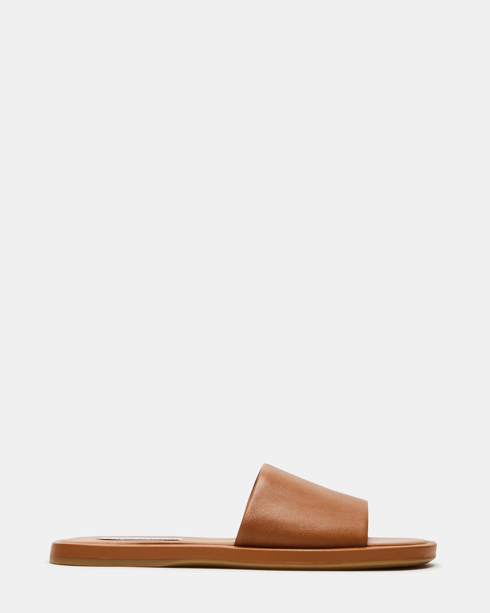 KAYA Brown Leather Slide Sandal | Women's Sandals – Steve Madden