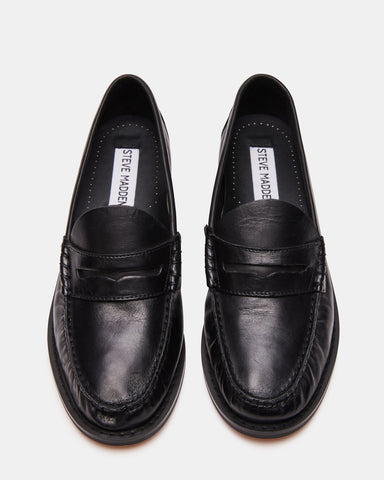 black loafers steve madden