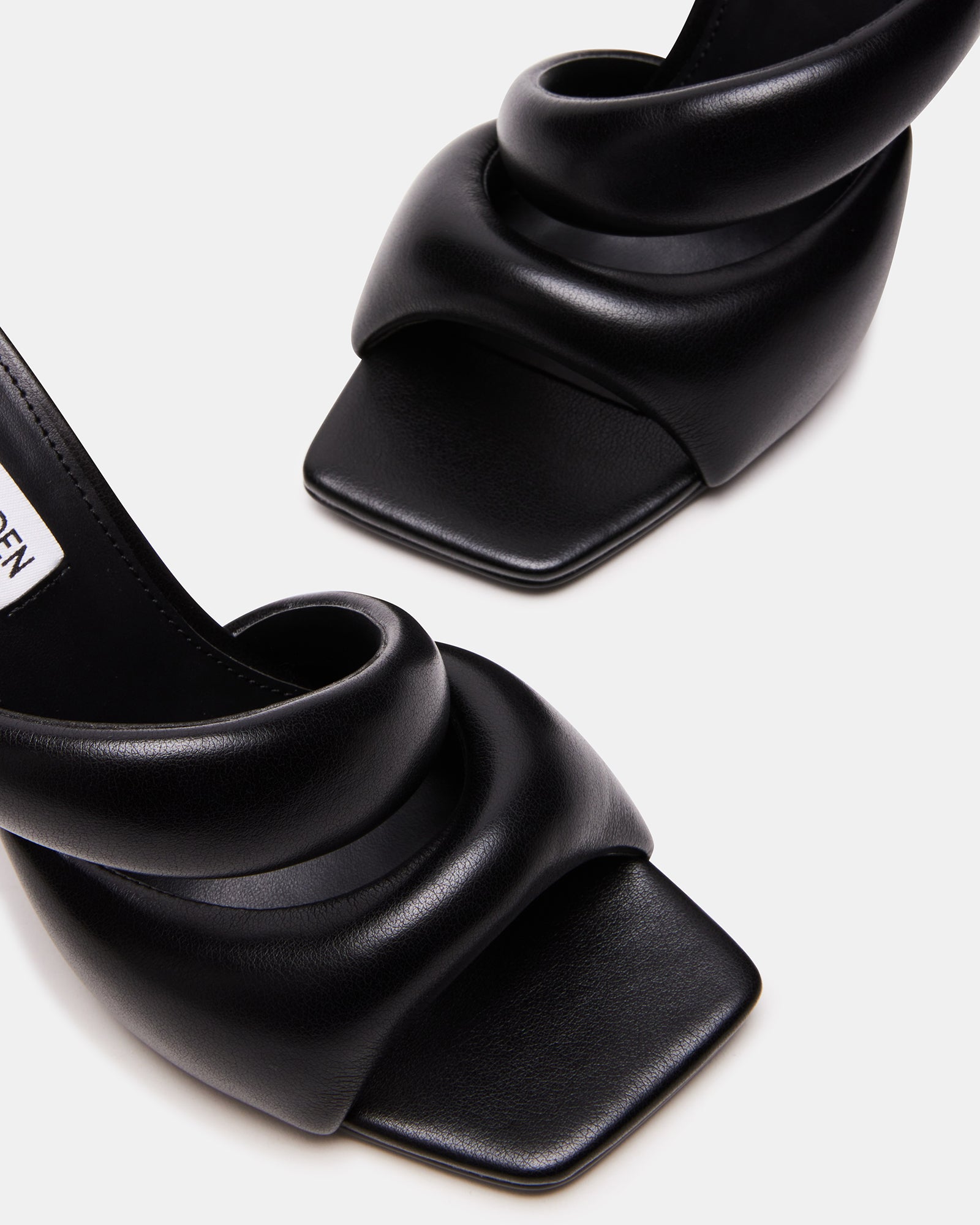 KLOSS Black Tubular Square Toe Mule | Women's Heels – Steve Madden