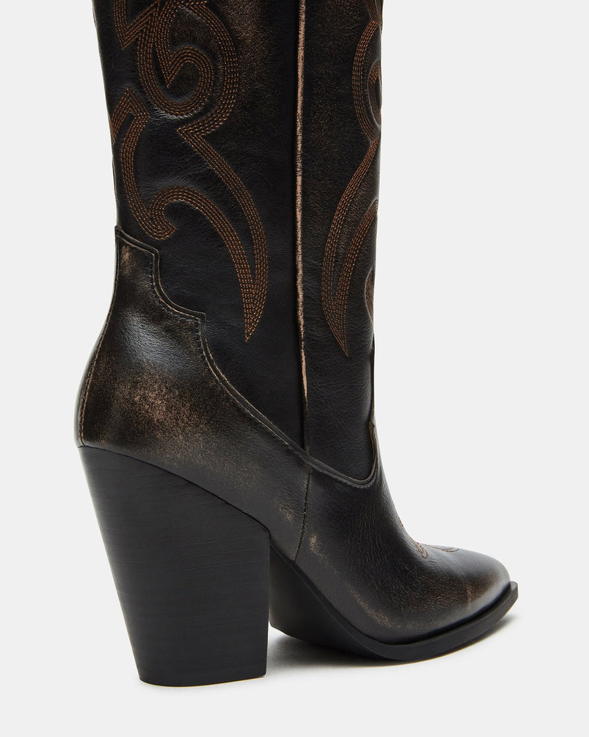 LASSO BROWN DISTRESSED WIDE CALF