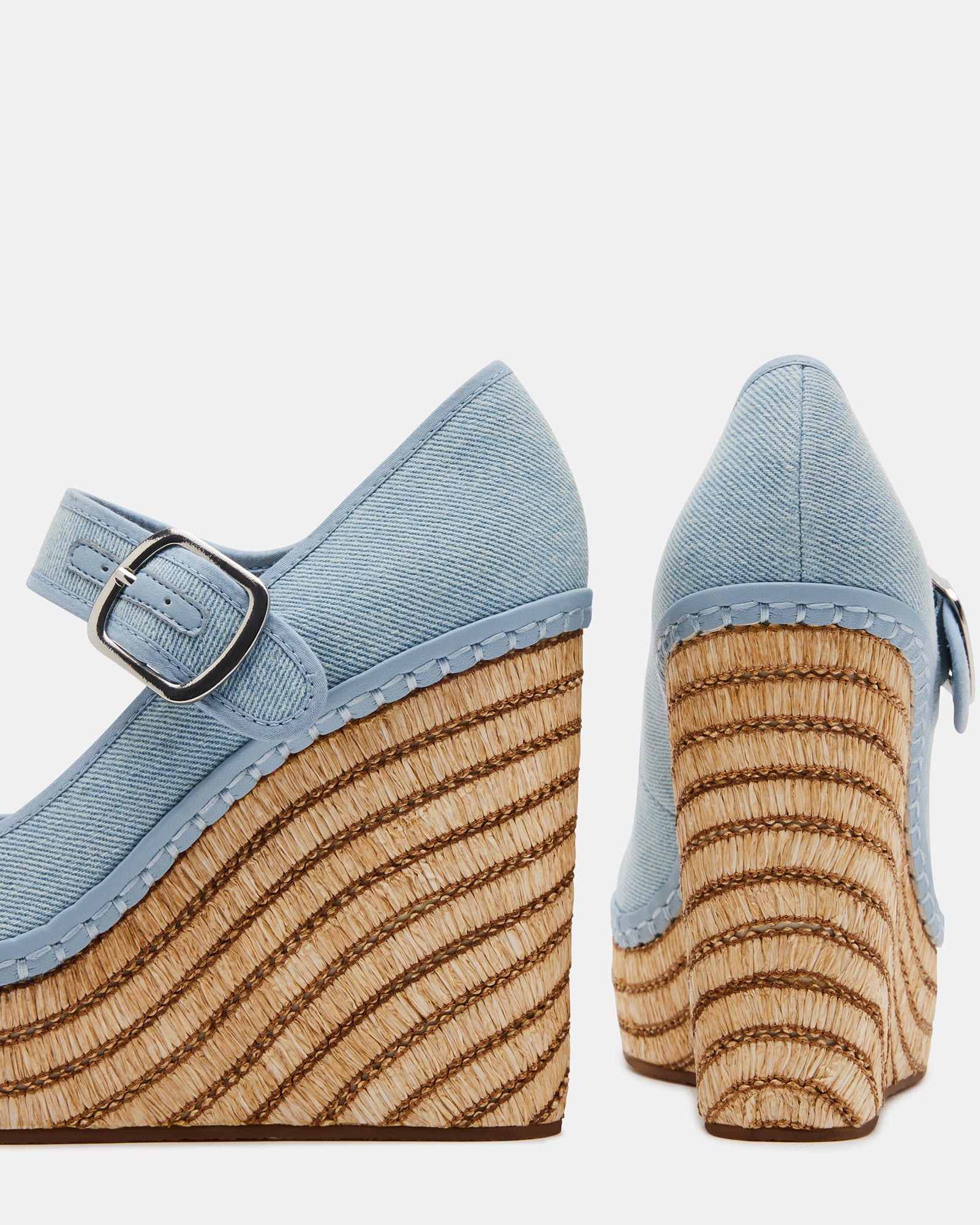 LILITH Denim Fabric Platform Wedge Sandal | Women's Sandals – Steve Madden