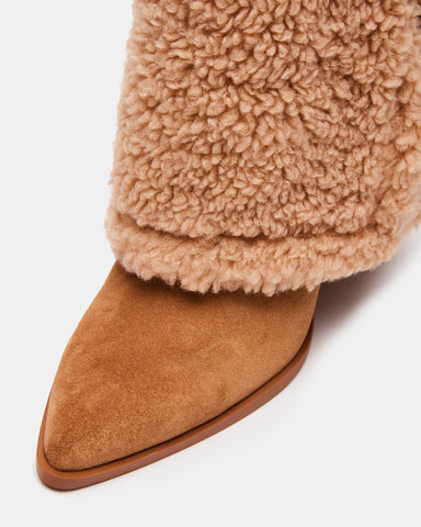 Bitter faux shearling trim bootie sale steve madden