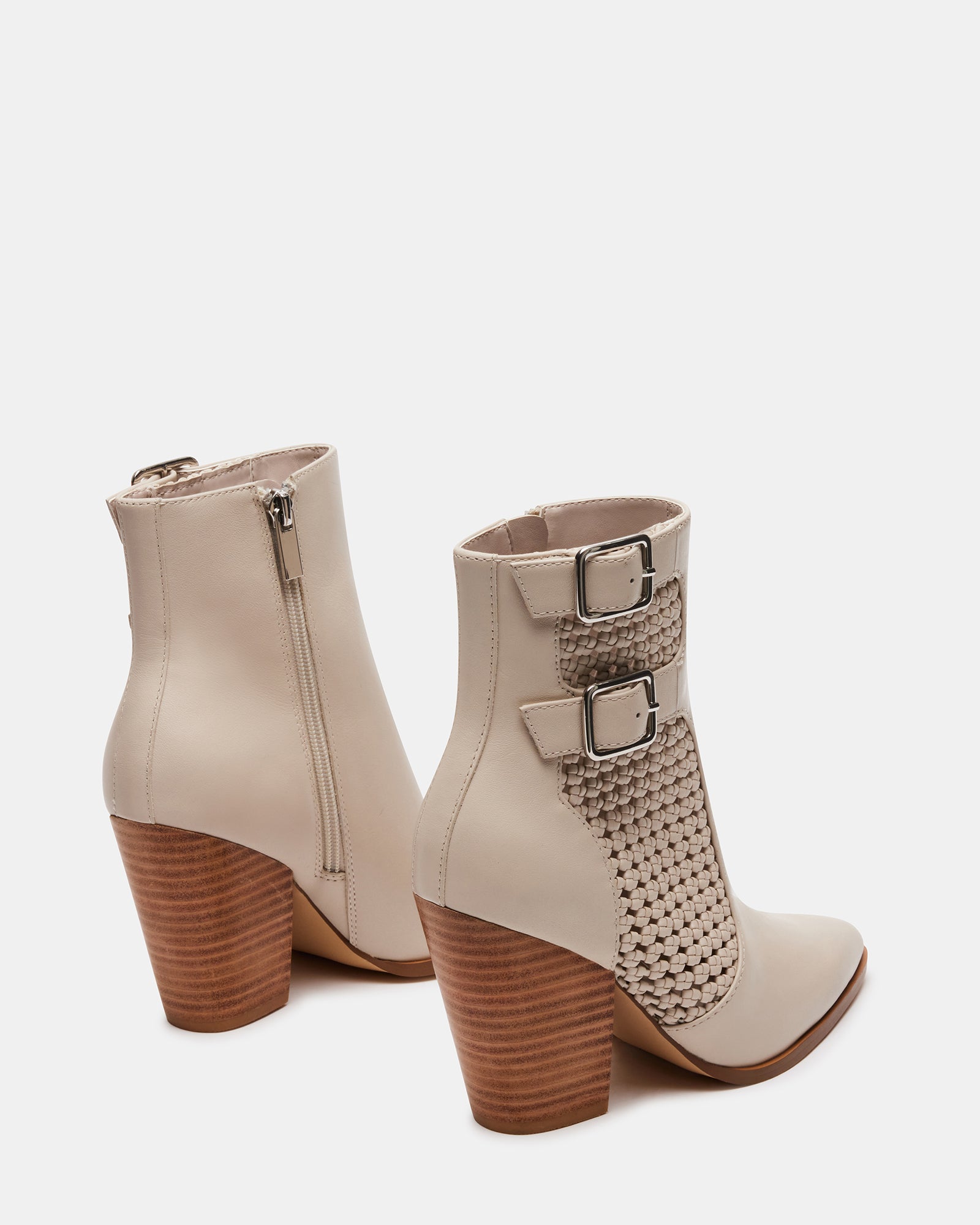 LIZ Bone Leather Western Ankle Bootie | Women's Booties – Steve Madden