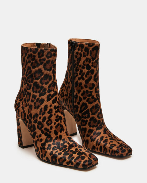 LIZABELLE Leopard Square Toe Ankle Boot | Women's Booties – Steve Madden