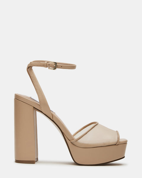 LOURDES Mesh Natural Platform Heel | Women's Heels – Steve Madden