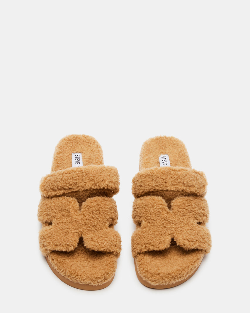 MAYVEN FAUX SHEARLING CAMEL FABRIC