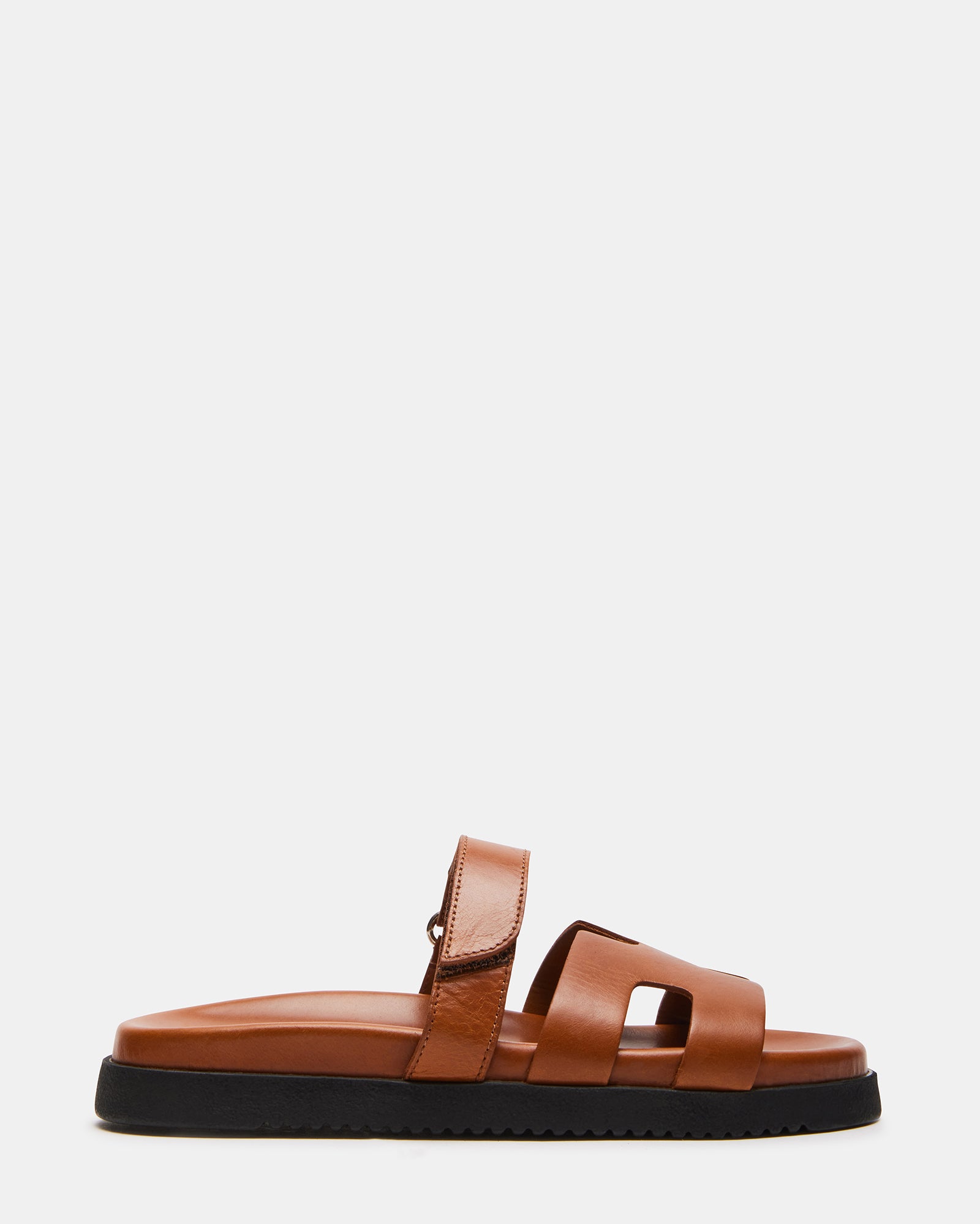 MAYVEN Camel Leather Flatform Slide Sandal | Women's Sandals – Steve Madden