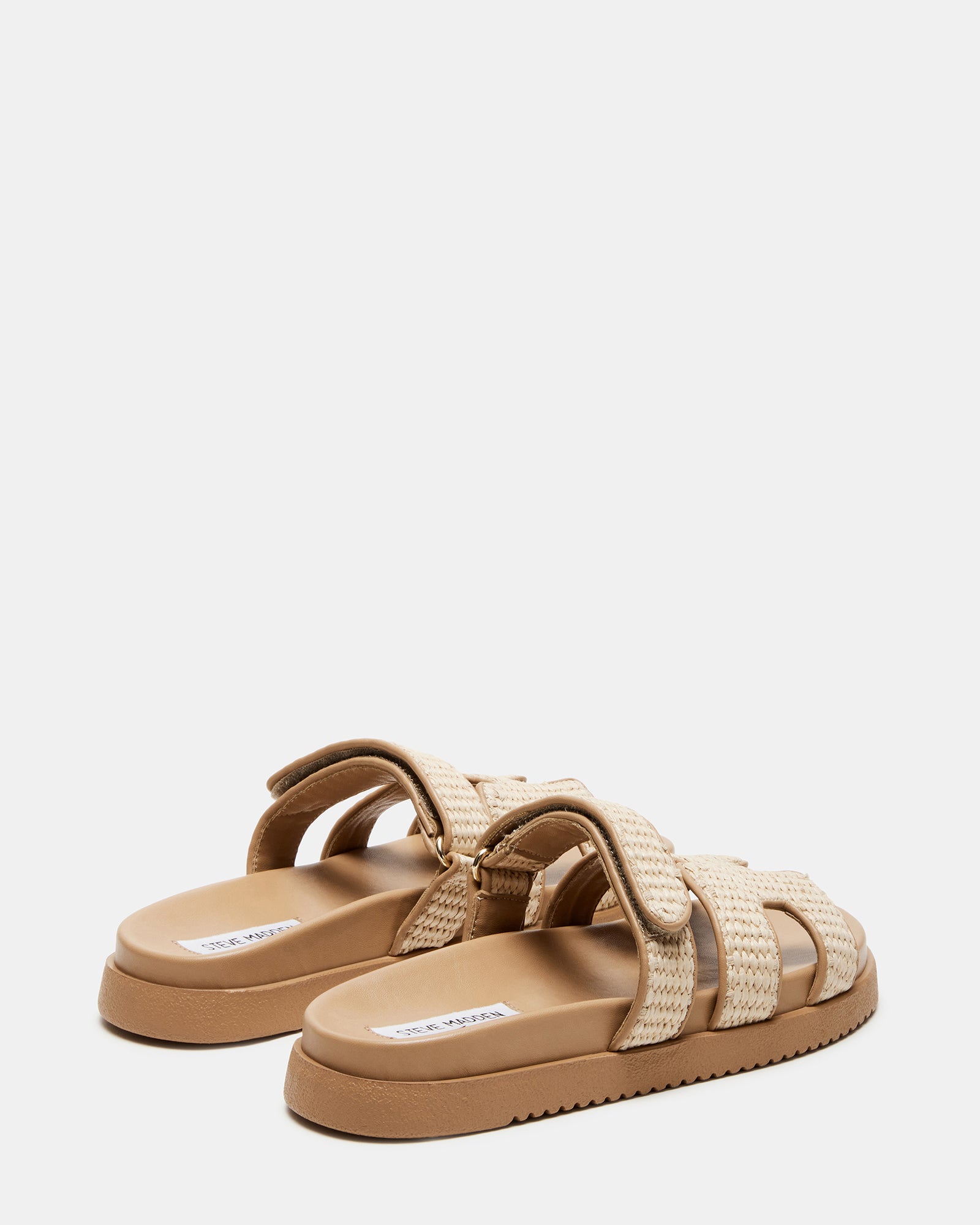 MAYVEN Natural Raffia Flatform Slide Sandal | Women's Sandals – Steve ...