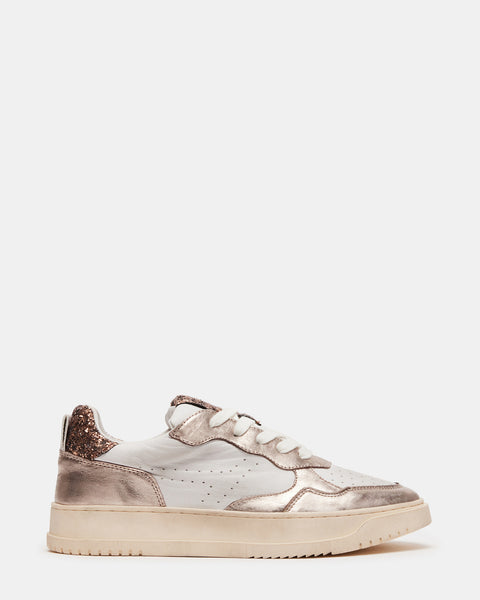 MEDAL Rose Gold Low-Top Lace-Up Sneaker | Women's Sneakers – Steve Madden