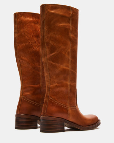 Steve madden swagger 2025 boots cognac