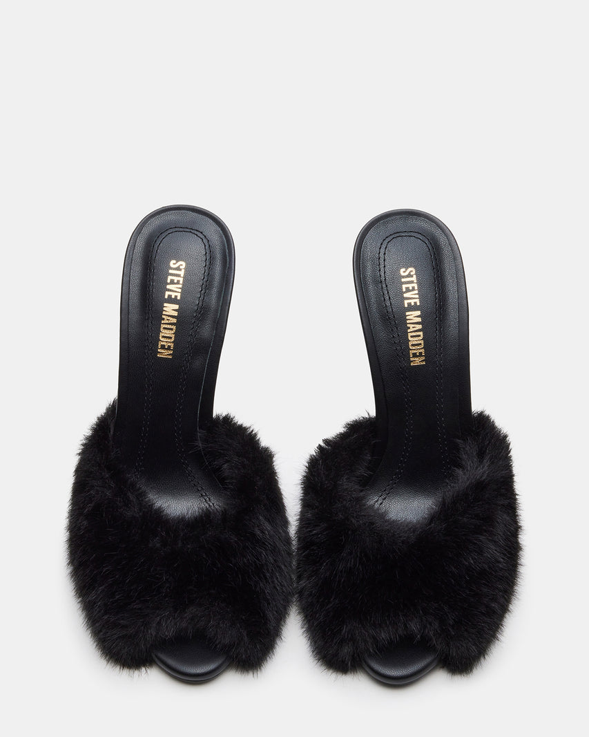 PRIYA FAUX FUR BLACK