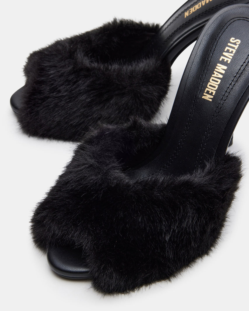 PRIYA FAUX FUR BLACK