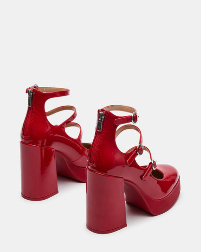 QUAD RED PATENT