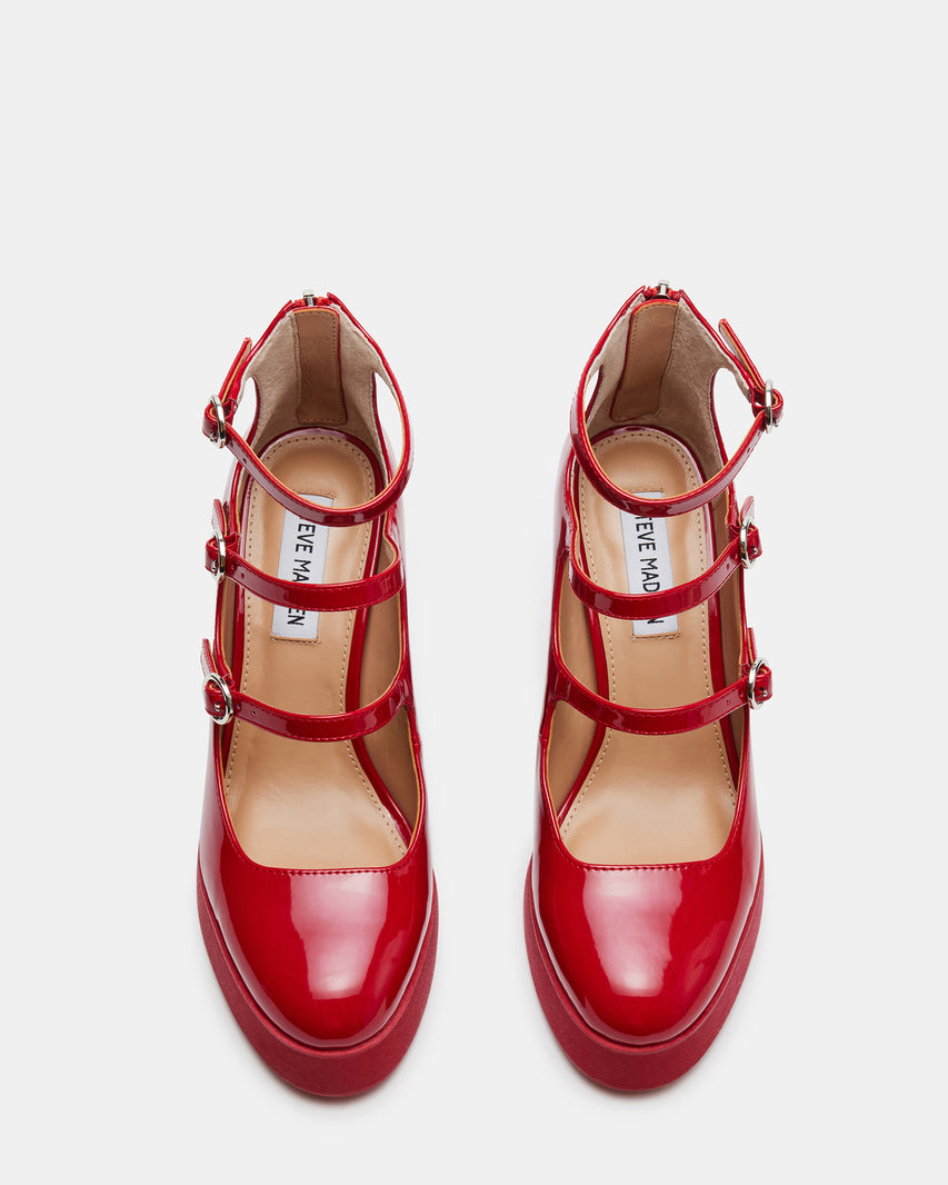 QUAD RED PATENT