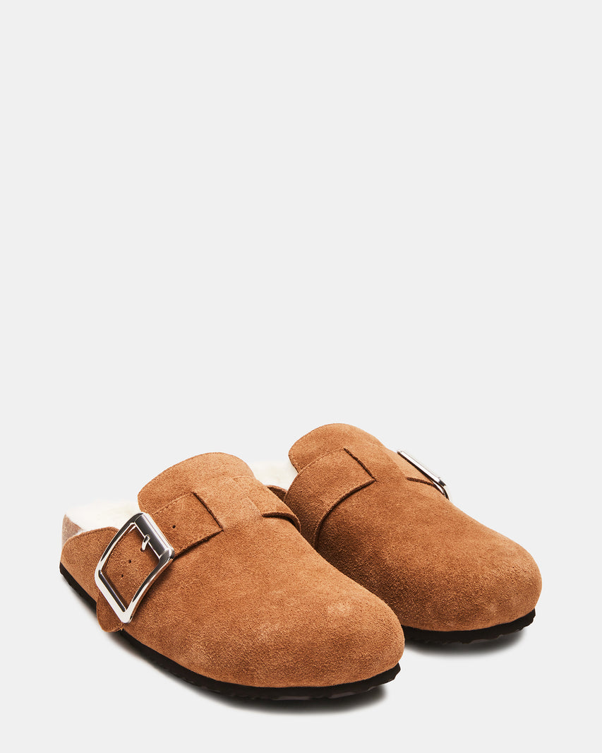 SAM FAUX FUR TAN SUEDE