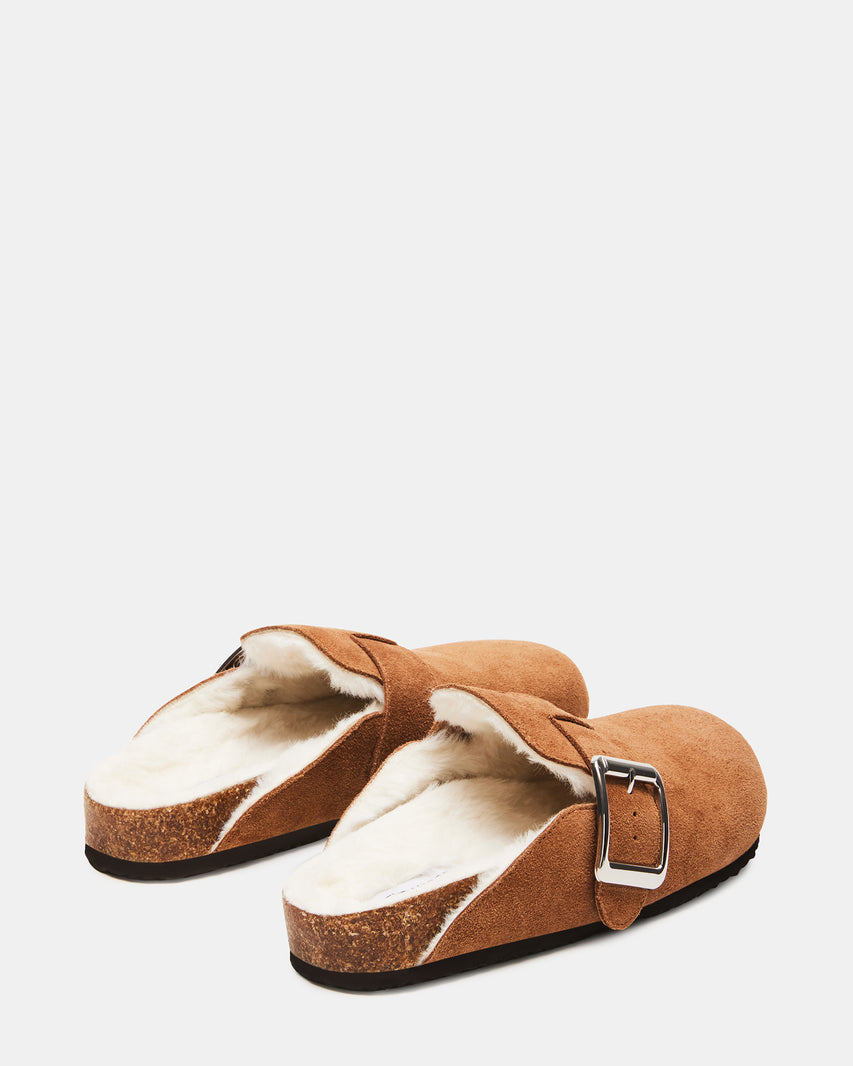 SAM FAUX FUR TAN SUEDE