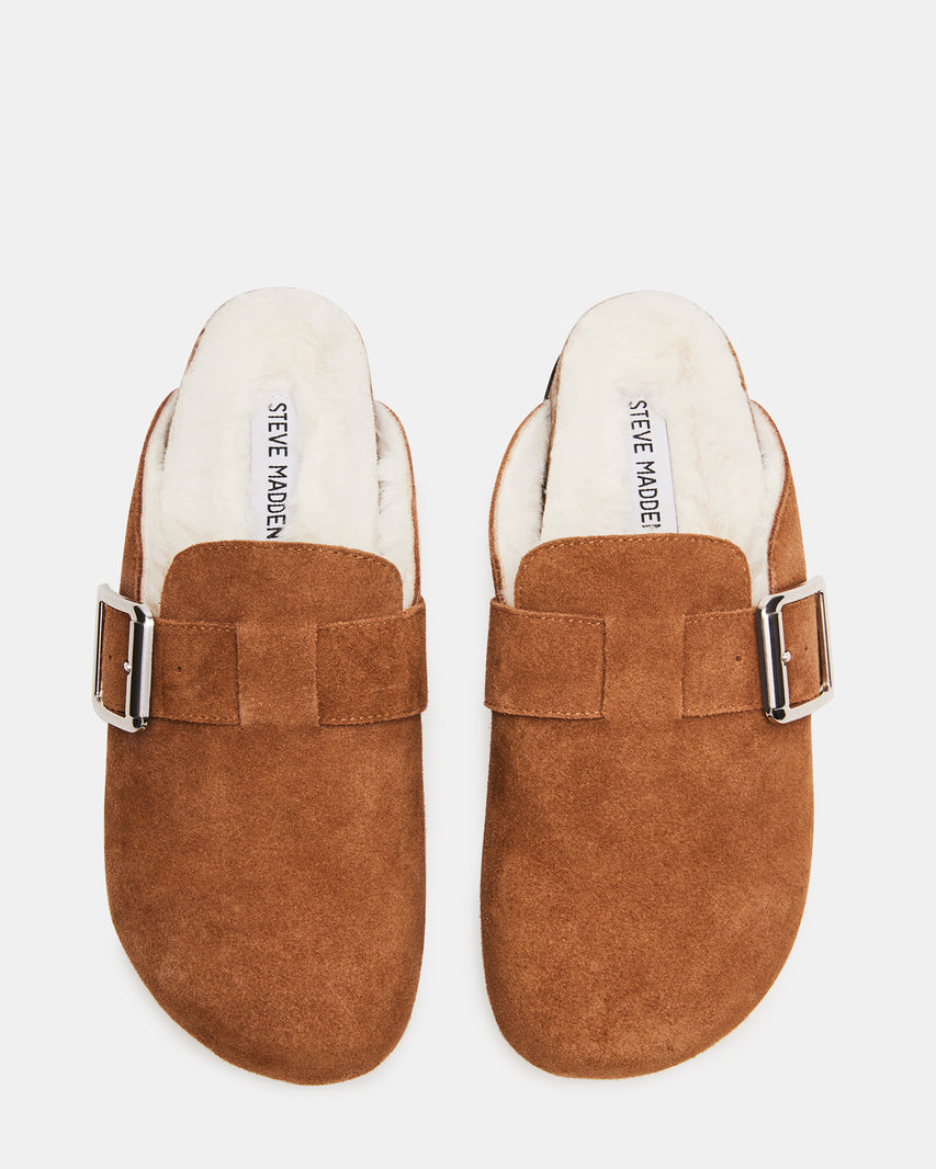 SAM FAUX FUR TAN SUEDE