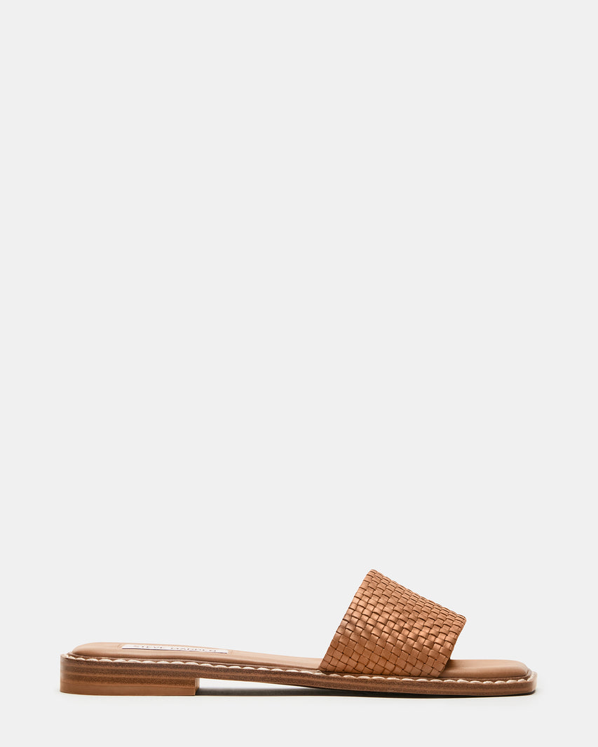 SANDRA WOVEN TAN LEATHER