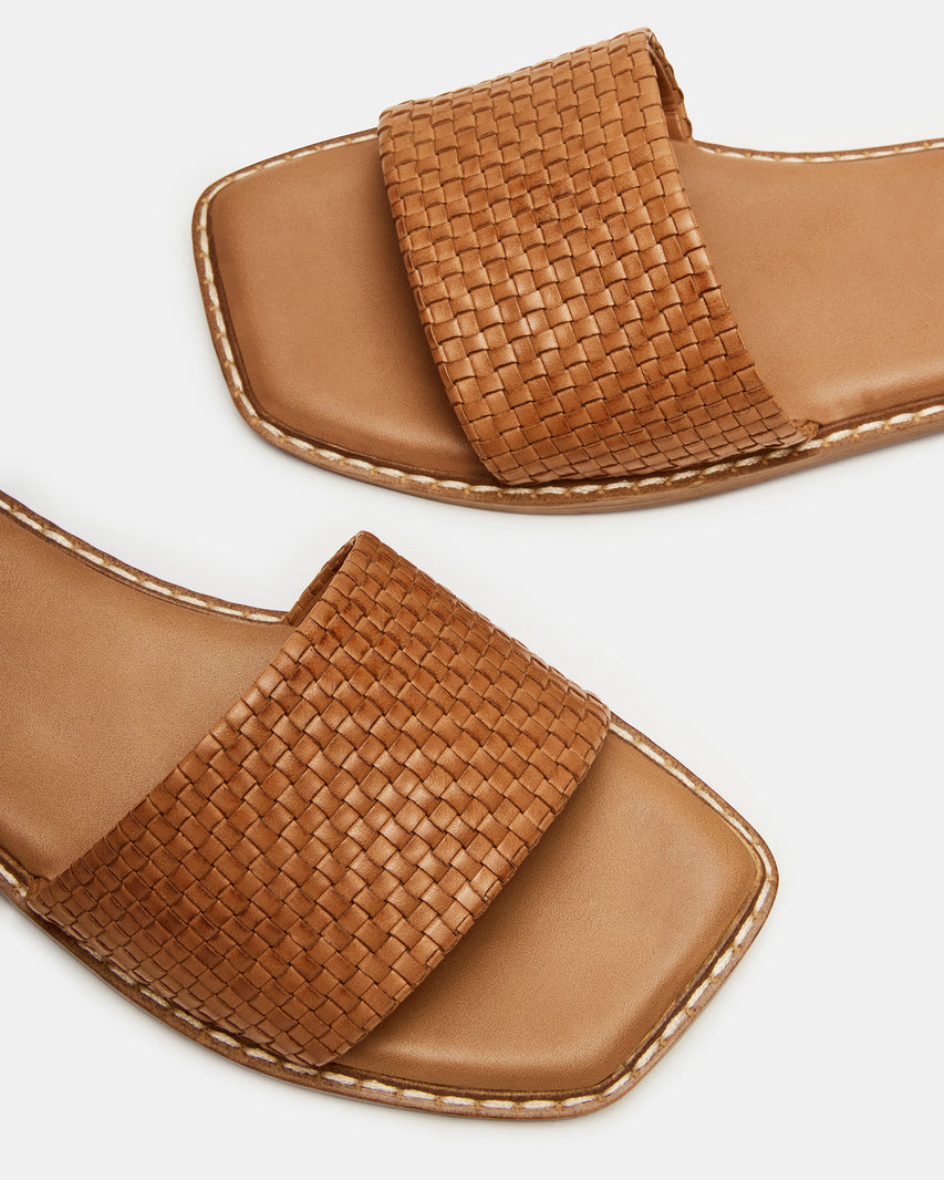 SANDRA WOVEN TAN LEATHER