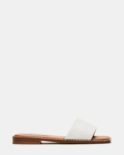 SANDRA WOVEN WHITE LEATHER