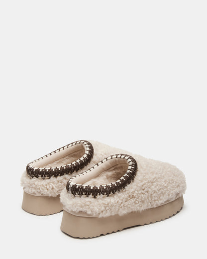 SELENA FAUX SHEARLING NATURAL