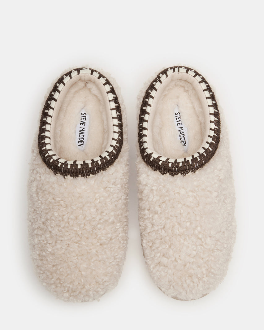 SELENA FAUX SHEARLING NATURAL