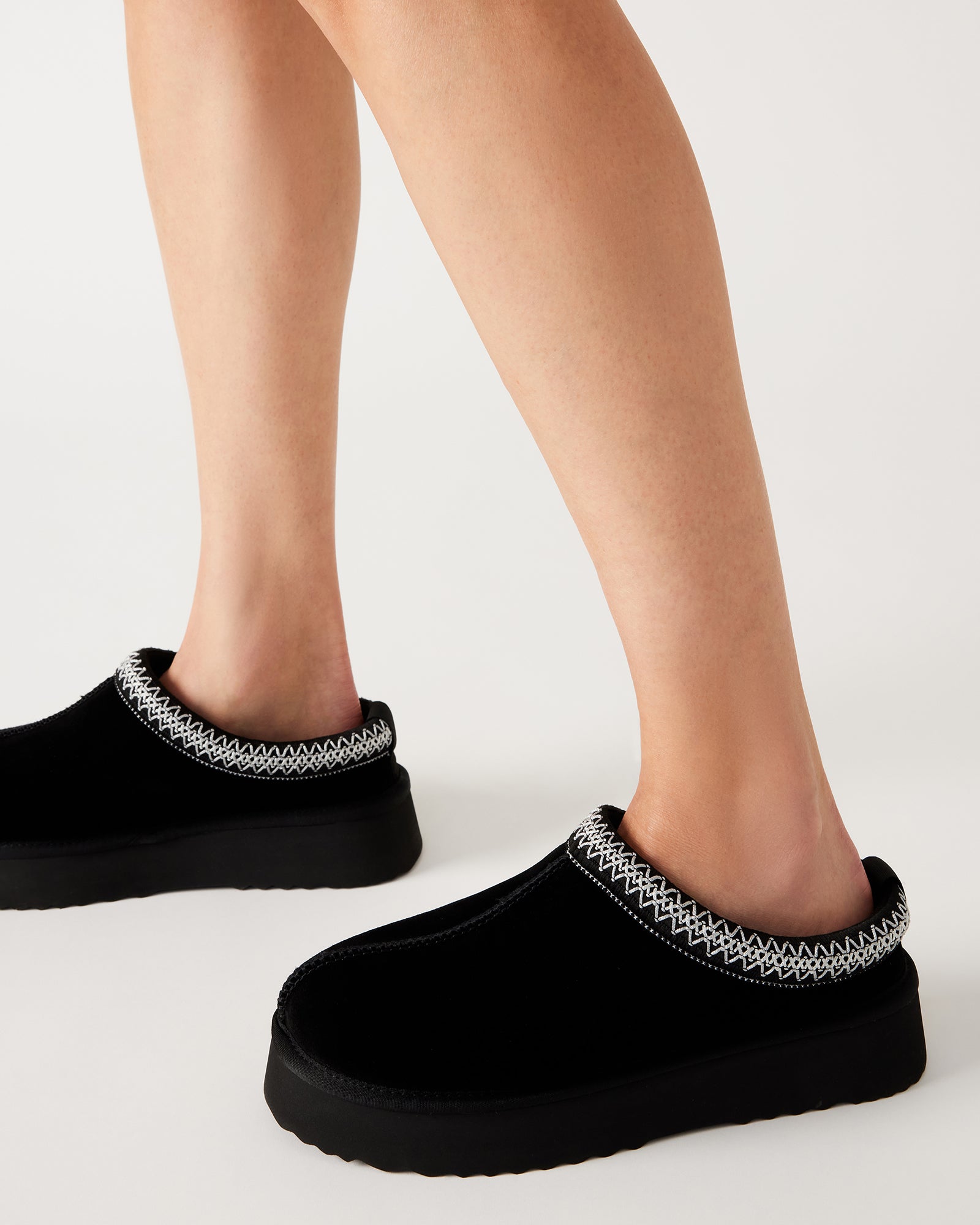 SELENA Black Faux Fur Slip On Mule | Women's Slip-Ons – Steve Madden