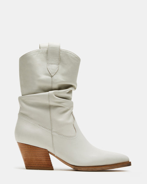 TAOS Bone Leather Scrunched Cowboy Boot | Women's Booties – Steve Madden