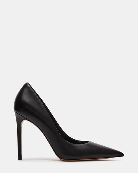 Thrive Black Leather Stiletto Pump | Women's Heels – Steve Madden