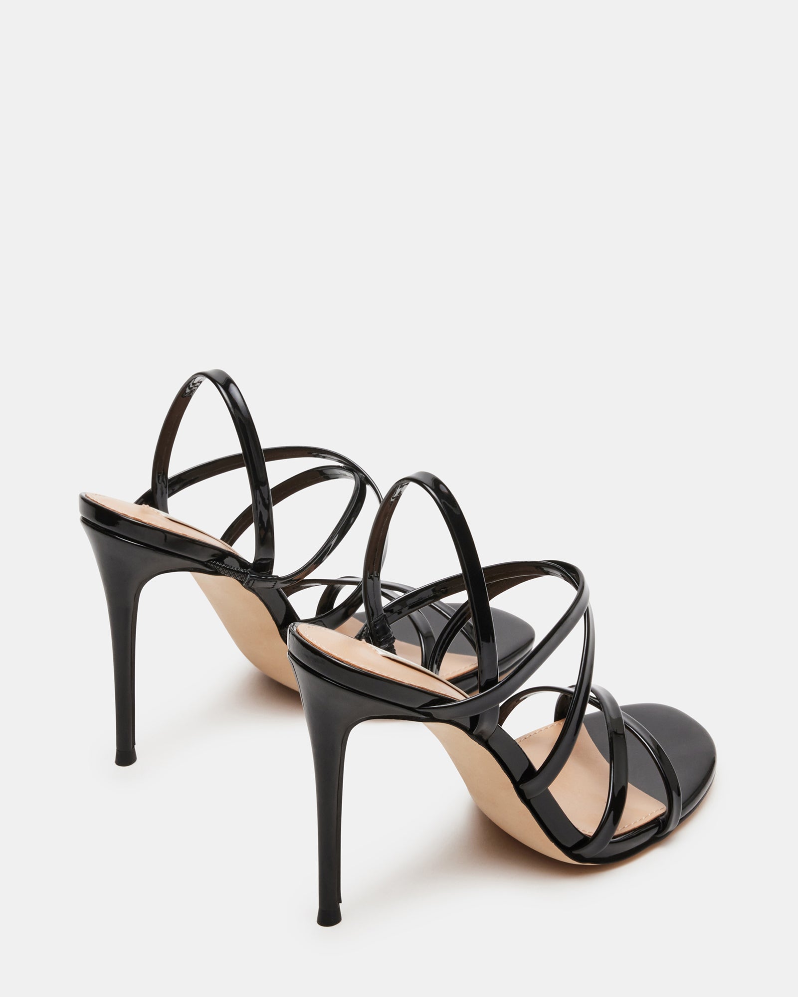 TYLAH Black Patent Slingback Strappy Heel | Women's Heels – Steve Madden