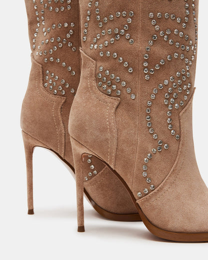 TYRANT TAUPE SUEDE RHINESTONES